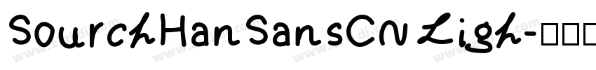 SourchHanSansCN Ligh字体转换